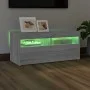 TV stand with LED lights in Sonoma gray 90x35x40 cm by vidaXL, TV Furniture - Ref: Foro24-815676, Price: 61,67 €, Discount: %