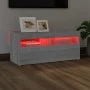 TV stand with LED lights in Sonoma gray 90x35x40 cm by vidaXL, TV Furniture - Ref: Foro24-815676, Price: 61,67 €, Discount: %