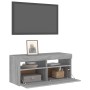 TV-Möbel mit grauen LED-Leuchten aus Sonoma 90x35x40 cm von vidaXL, TV-Möbel - Ref: Foro24-815676, Preis: 62,56 €, Rabatt: %