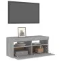 TV stand with LED lights in Sonoma gray 90x35x40 cm by vidaXL, TV Furniture - Ref: Foro24-815676, Price: 61,67 €, Discount: %