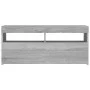 TV stand with LED lights in Sonoma gray 90x35x40 cm by vidaXL, TV Furniture - Ref: Foro24-815676, Price: 61,67 €, Discount: %