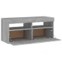 TV stand with LED lights in Sonoma gray 90x35x40 cm by vidaXL, TV Furniture - Ref: Foro24-815676, Price: 61,67 €, Discount: %