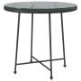 Mesa de comedor de vidrio templado y acero negro 80 cm de vidaXL, Mesas de jardín - Ref: Foro24-319437, Precio: 63,82 €, Desc...