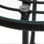 Mesa de comedor de vidrio templado y acero negro 80 cm de vidaXL, Mesas de jardín - Ref: Foro24-319437, Precio: 63,82 €, Desc...