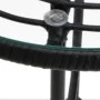 Mesa de comedor de vidrio templado y acero negro 80 cm de vidaXL, Mesas de jardín - Ref: Foro24-319437, Precio: 63,20 €, Desc...