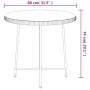 Mesa de comedor de vidrio templado y acero negro 80 cm de vidaXL, Mesas de jardín - Ref: Foro24-319437, Precio: 63,82 €, Desc...