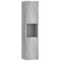 Badezimmerschrank aus grauem Sonoma-Sperrholz, 30 x 30 x 130 cm von vidaXL, Badezimmermöbel - Ref: Foro24-815640, Preis: 66,2...