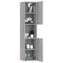 Armario de baño madera contrachapada gris Sonoma 30x30x130 cm de vidaXL, Muebles de baño - Ref: Foro24-815640, Precio: 64,19 ...