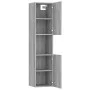 Armario de baño madera contrachapada gris Sonoma 30x30x130 cm de vidaXL, Muebles de baño - Ref: Foro24-815640, Precio: 64,19 ...