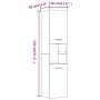 Badezimmerschrank aus grauem Sonoma-Sperrholz, 30 x 30 x 130 cm von vidaXL, Badezimmermöbel - Ref: Foro24-815640, Preis: 66,2...