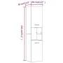 Sonoma gray plywood bathroom cabinet 30x30x130 cm by vidaXL, Bathroom furniture - Ref: Foro24-815640, Price: 64,28 €, Discoun...
