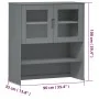 Top sideboard MOLD solid gray pine wood 90x35x100 cm by vidaXL, Sideboards - Ref: Foro24-350551, Price: 170,08 €, Discount: %