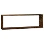 Cubic wall shelf 2 pcs smoked oak wood 80x15x26.5cm by vidaXL, Shelves and shelves - Ref: Foro24-815915, Price: 26,58 €, Disc...