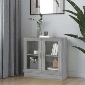 Sonoma gray plywood display case 82.5x30.5x80 cm by vidaXL, Bookcases and shelves - Ref: Foro24-815616, Price: 70,69 €, Disco...