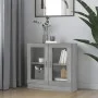 Vitrine aus Sperrholz in Sonoma-Grau, 82,5 x 30,5 x 80 cm von vidaXL, Bücherregale und Regale - Ref: Foro24-815616, Preis: 70...