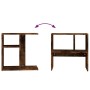 Mesa auxiliar madera contrachapada roble ahumado 50x30x50 cm de vidaXL, Mesas auxiliares - Ref: Foro24-815849, Precio: 34,27 ...