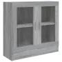 Vitrine aus Sperrholz in Sonoma-Grau, 82,5 x 30,5 x 80 cm von vidaXL, Bücherregale und Regale - Ref: Foro24-815616, Preis: 70...