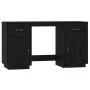 Desk with solid black pine wood cabinets 135x50x75 cm by vidaXL, Desks - Ref: Foro24-3107848, Price: 250,82 €, Discount: %