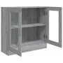 Vitrine aus Sperrholz in Sonoma-Grau, 82,5 x 30,5 x 80 cm von vidaXL, Bücherregale und Regale - Ref: Foro24-815616, Preis: 70...