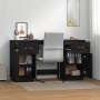 Escritorio con armarios madera maciza pino negro 135x50x75 cm de vidaXL, Escritorios - Ref: Foro24-3107848, Precio: 250,78 €,...