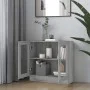 Vitrine aus Sperrholz in Sonoma-Grau, 82,5 x 30,5 x 80 cm von vidaXL, Bücherregale und Regale - Ref: Foro24-815616, Preis: 70...