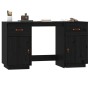Escritorio con armarios madera maciza pino negro 135x50x75 cm de vidaXL, Escritorios - Ref: Foro24-3107848, Precio: 250,78 €,...
