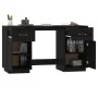 Desk with solid black pine wood cabinets 135x50x75 cm by vidaXL, Desks - Ref: Foro24-3107848, Price: 250,82 €, Discount: %