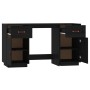 Escritorio con armarios madera maciza pino negro 135x50x75 cm de vidaXL, Escritorios - Ref: Foro24-3107848, Precio: 250,78 €,...