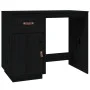 Desk with solid black pine wood cabinets 135x50x75 cm by vidaXL, Desks - Ref: Foro24-3107848, Price: 250,82 €, Discount: %