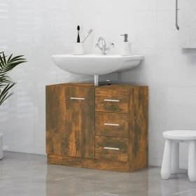 Mueble de lavabo madera contrachapada roble ahumado 63x30x54 cm by vidaXL, Bathroom furniture - Ref: Foro24-815630, Price: 58...