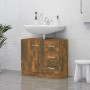 Mueble de lavabo madera contrachapada roble ahumado 63x30x54 cm von vidaXL, Badezimmermöbel - Ref: Foro24-815630, Preis: 60,9...