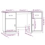 Schreibtisch mit Schränken aus massivem schwarzem Kiefernholz, 135 x 50 x 75 cm von vidaXL, Schreibtische - Ref: Foro24-31078...