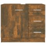 Mueble de lavabo madera contrachapada roble ahumado 63x30x54 cm von vidaXL, Badezimmermöbel - Ref: Foro24-815630, Preis: 60,9...