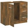 Mueble de lavabo madera contrachapada roble ahumado 63x30x54 cm de vidaXL, Muebles de baño - Ref: Foro24-815630, Precio: 58,2...