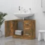 Mueble de lavabo madera contrachapada roble ahumado 63x30x54 cm de vidaXL, Muebles de baño - Ref: Foro24-815630, Precio: 58,2...