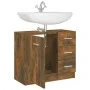Mueble de lavabo madera contrachapada roble ahumado 63x30x54 cm de vidaXL, Muebles de baño - Ref: Foro24-815630, Precio: 58,2...
