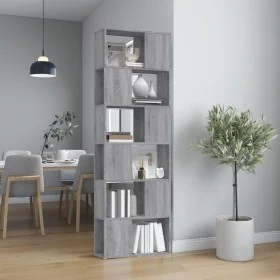 Sonoma gray shelving/space divider 60x24x186 cm by vidaXL, Bookcases and shelves - Ref: Foro24-816033, Price: 69,80 €, Discou...