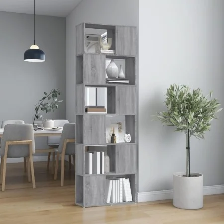 Estantería/divisor de espacios gris Sonoma 60x24x186 cm de vidaXL, Librerías y estanterías - Ref: Foro24-816033, Precio: 70,8...