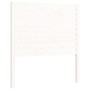 Estructura de cama con cabecero madera maciza blanco 90x200 cm