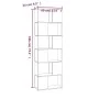 Estantería/divisor de espacios gris Sonoma 60x24x186 cm de vidaXL, Librerías y estanterías - Ref: Foro24-816033, Precio: 70,8...