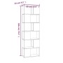 Estantería/divisor de espacios gris Sonoma 60x24x186 cm de vidaXL, Librerías y estanterías - Ref: Foro24-816033, Precio: 71,7...