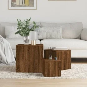 Side tables 3 pieces oak brown plywood by vidaXL, Side tables - Ref: Foro24-815989, Price: 69,09 €, Discount: %