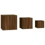 Mesitas auxiliares 3 piezas madera contrachapada marrón roble de vidaXL, Mesas auxiliares - Ref: Foro24-815989, Precio: 69,09...