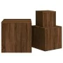 Mesitas auxiliares 3 piezas madera contrachapada marrón roble de vidaXL, Mesas auxiliares - Ref: Foro24-815989, Precio: 69,09...