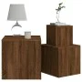 Mesitas auxiliares 3 piezas madera contrachapada marrón roble de vidaXL, Mesas auxiliares - Ref: Foro24-815989, Precio: 69,09...