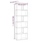 Smoked oak color shelf/space divider 60x24x186 cm by vidaXL, Bookcases and shelves - Ref: Foro24-816032, Price: 78,14 €, Disc...