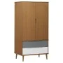 MOLDE Schrank aus massivem Kiefernholz braun 90x55x175 cm von vidaXL, Kleiderschränke - Ref: Foro24-350522, Preis: 314,24 €, ...