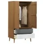 MOLDE Schrank aus massivem Kiefernholz braun 90x55x175 cm von vidaXL, Kleiderschränke - Ref: Foro24-350522, Preis: 314,24 €, ...