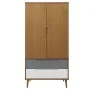 MOLDE Schrank aus massivem Kiefernholz braun 90x55x175 cm von vidaXL, Kleiderschränke - Ref: Foro24-350522, Preis: 314,24 €, ...