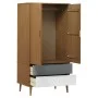 MOLDE Schrank aus massivem Kiefernholz braun 90x55x175 cm von vidaXL, Kleiderschränke - Ref: Foro24-350522, Preis: 314,24 €, ...